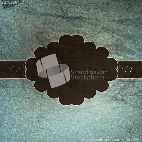 Image of Retro styled card with old-fashioned label