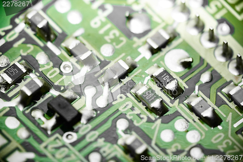 Image of Closeup of circuit board