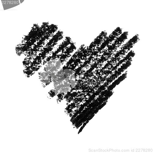 Image of Painted Heart Symbol Heavy Version.