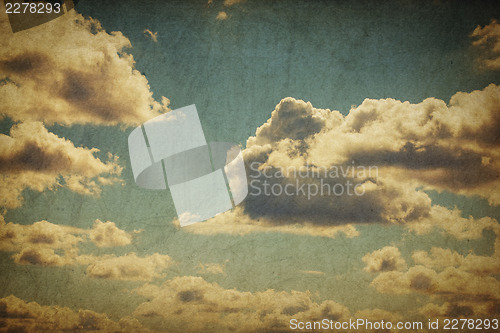 Image of Vintage sky with clouds