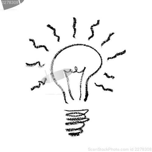 Image of Handdrawed Light Bulb Symbol.