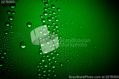 Image of water-drops on green