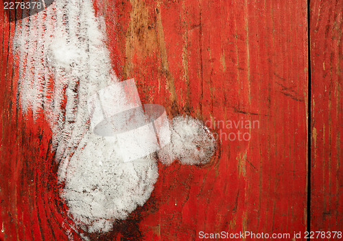 Image of Frosted red painted planks