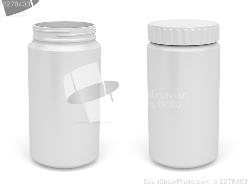 Image of White plastic bottles