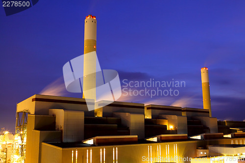 Image of Power Plant at night