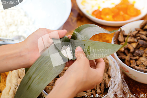 Image of Homemade rice dumpling process