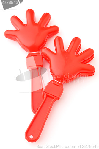 Image of Cheering clap hand tool isolated on white background