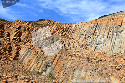 Image of Hong Kong Geopark with blue sky 