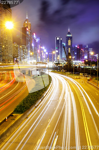 Image of Traffic trail on highway 