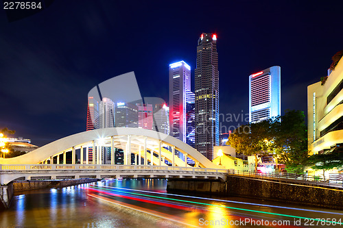 Image of Singapore city at night