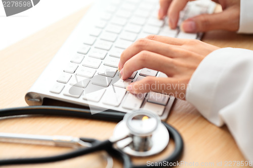 Image of Doctor type keyboard with stethoscope