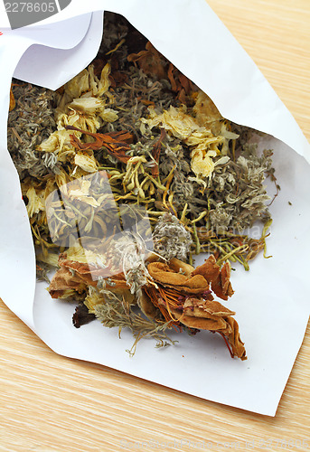 Image of Chinese herbal medicine close up