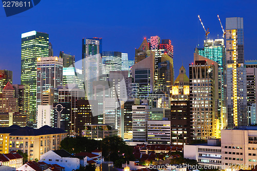 Image of Singapore city at night 