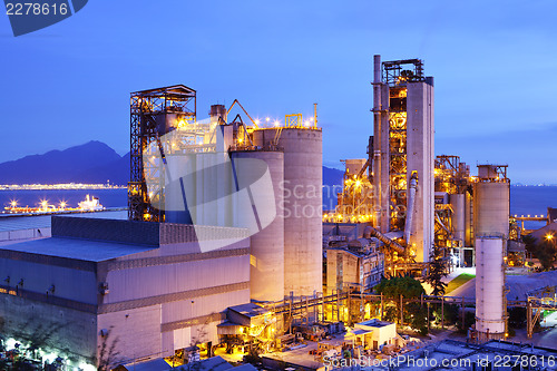 Image of Industrial plant at dusk