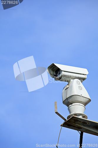 Image of CCTV with blue sky