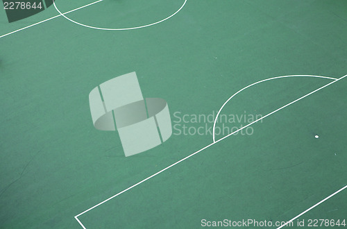 Image of Empty football court top view