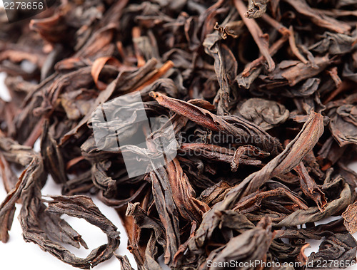 Image of Chinese black tea isolated on white background