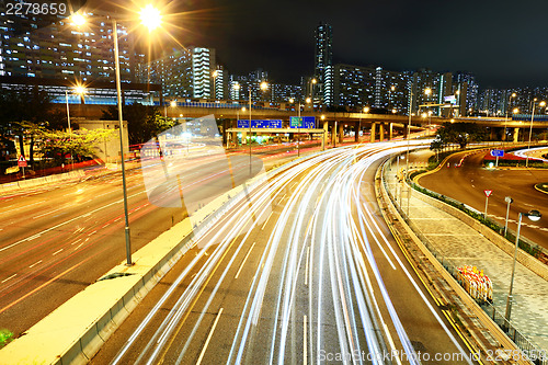 Image of Highway with car light