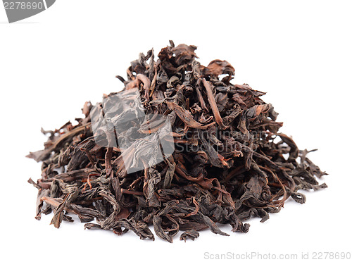 Image of Chinese black tea isolated on white background
