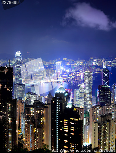 Image of Night view in Hong Kong city