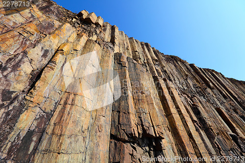 Image of Hong Kong Geopark with blue sky