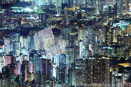 Image of Crowded downtown building in Hong Kong