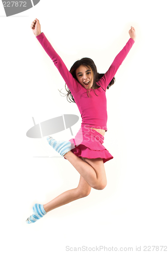 Image of teen jumping high