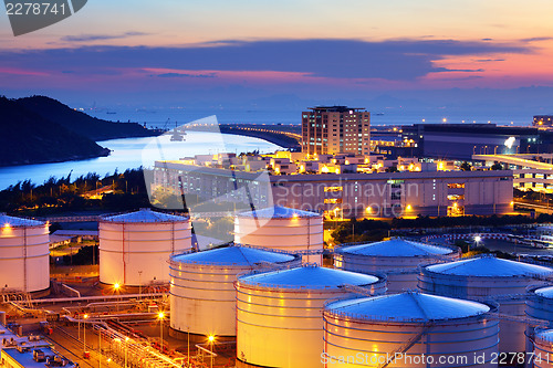 Image of Oil tank in cargo service terminal