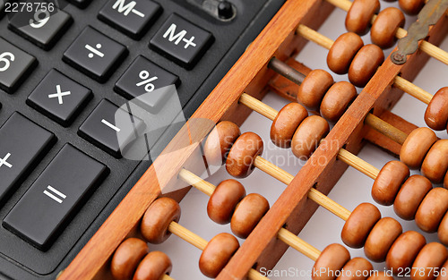 Image of Calculator and abacus