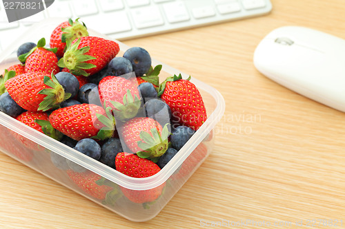 Image of Healthy lunch box at office