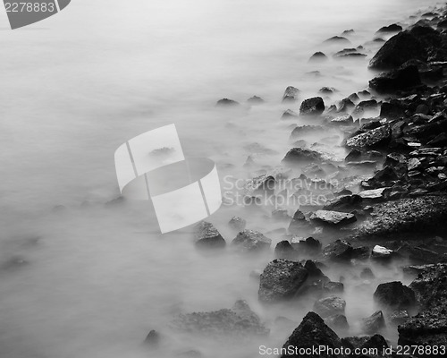 Image of Long exposure of sea coast stone