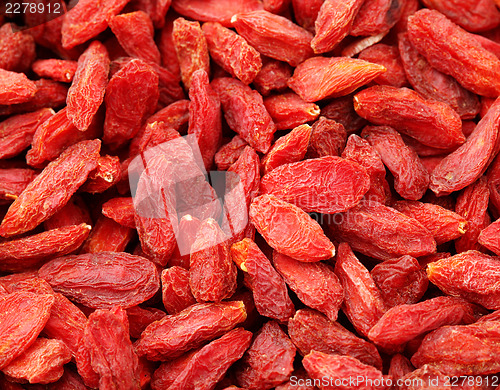 Image of Dried wolfberry fruit background