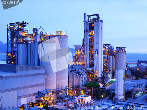 Image of Industrial plant at dusk