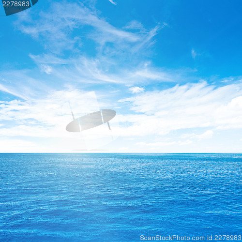 Image of Cloudy sky and sea