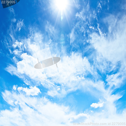 Image of Blue sky and clouds