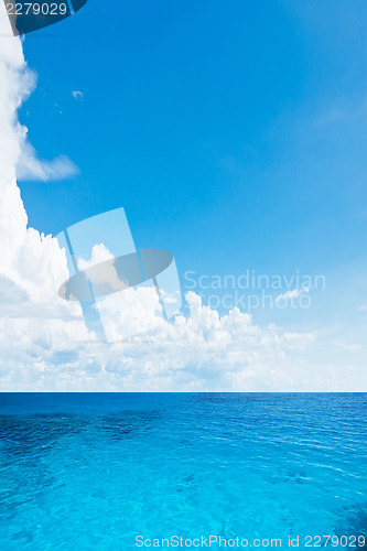 Image of Sea and cloudy sky
