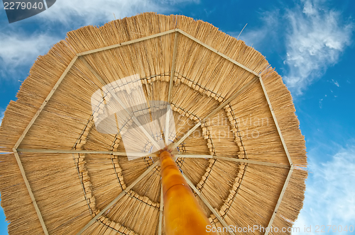 Image of Beach umbrella over view