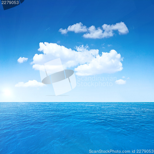Image of Beautiful sky and ocean