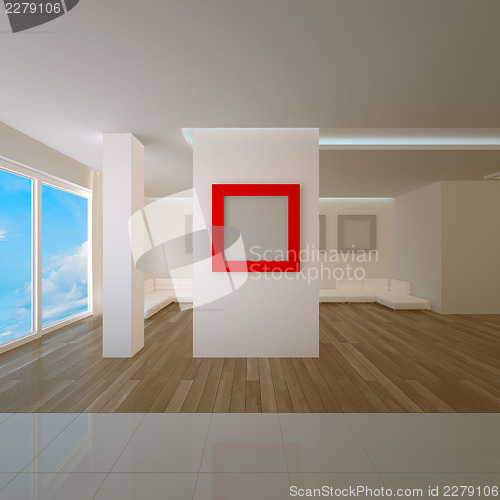 Image of Penthouse interior with red board