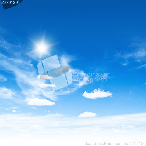 Image of Cloudy blue sky