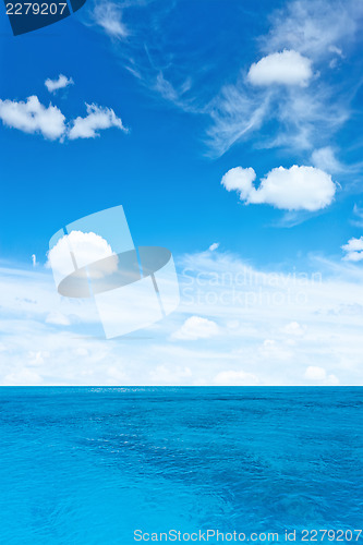 Image of Cloudy sky and sea