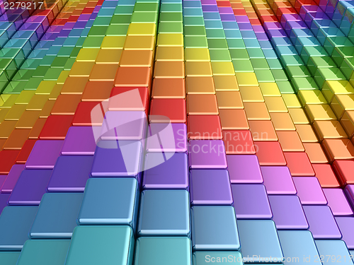 Image of Colorful rainbow boxes