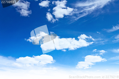 Image of Cloudy blue sky