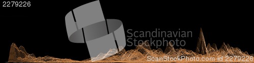 Image of Orange mesh. Ultra-wide