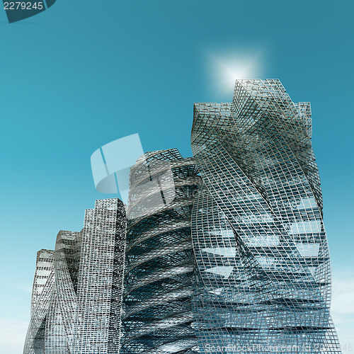 Image of City skyscrapers