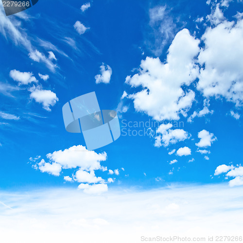 Image of Cloudy blue sky