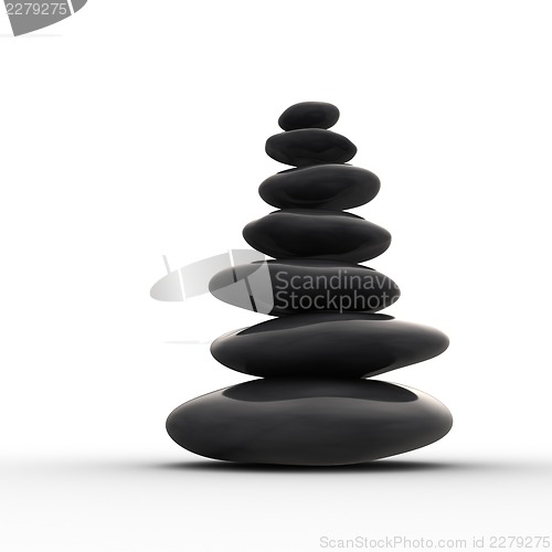 Image of Balanced row from zen pebbles