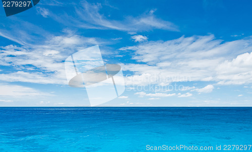 Image of Sea and cloudy sky