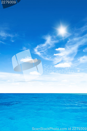 Image of Cloudy sky and ocean