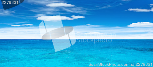 Image of Sea and clouds panorama